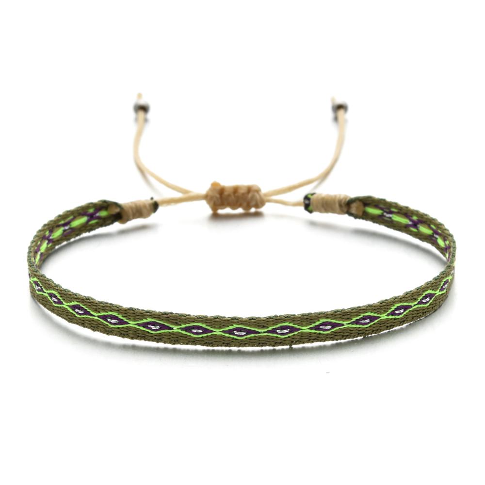 ZMZY Boho Weave Ethnic Girl Bracelets for Bohemia Women Bracelet Fashion Girl Colombian Wayuu Female Summer Beach Jewelry