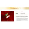 Ethnic style live jade ring, 24k gold plated jade ring with green agate ring