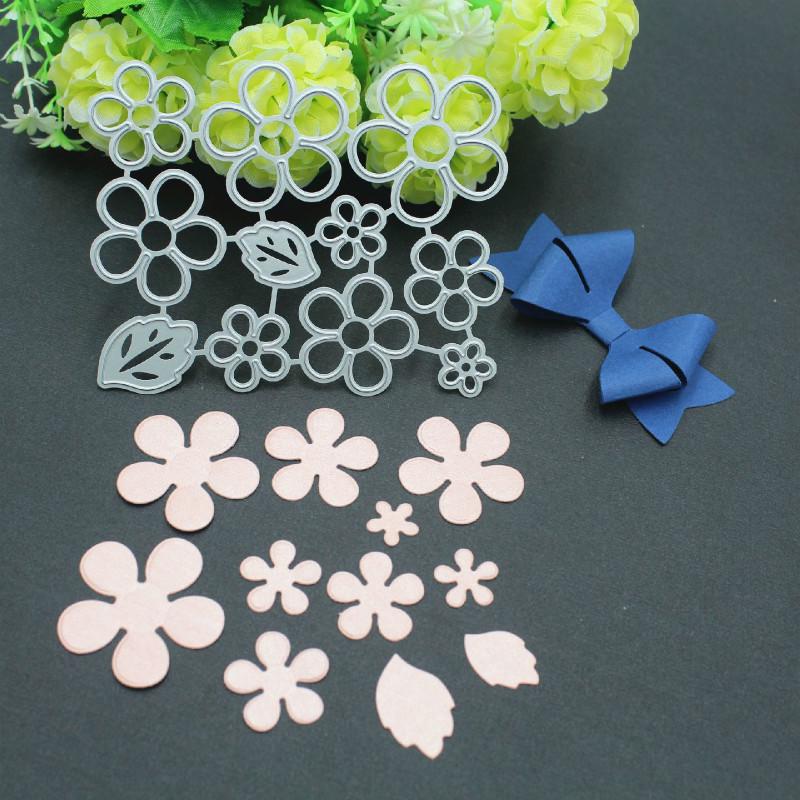 3pcs/Set Flowers Die Cuts for Card Making, Petal Metal Cutting Dies, Metal Die Cutting Mold, Scrapbooking Dies, Etched Embossing Stencil for Crafts