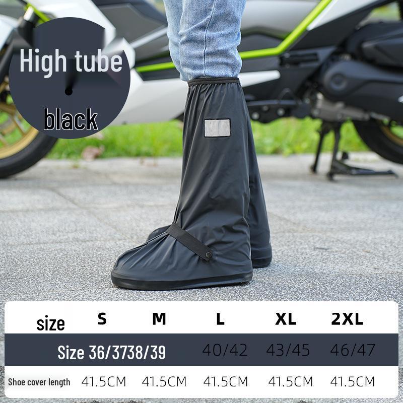 

Unisex PVC Waterproof Non-Slip High-Top Rain Boots: Durable, Thickened, Wear-Resistant Shoe Covers for Rainy Days S [Fits shoe size 36-37]