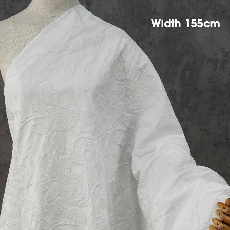 

1M Retro Embossed Floral Jacquard Fabric 3D Yarn-dyed Designer Fabric For Diy Sewing Elegant Dress Suit Coat Bag 1M
