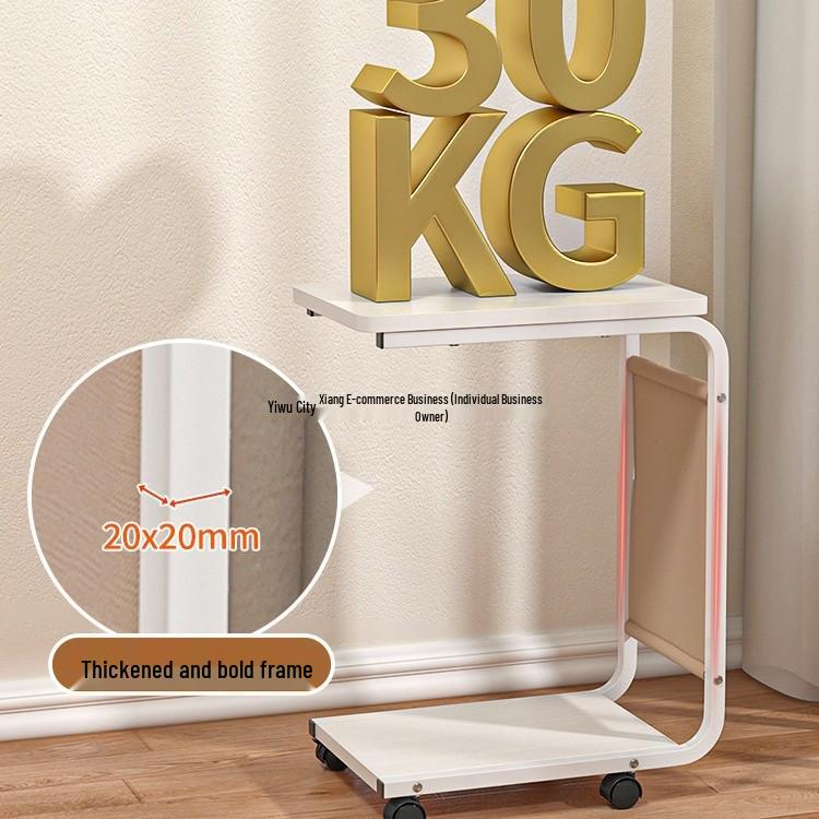 Rolling Desktop Computer Stand with Storage and Printer Shelf