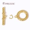 2/4Pcs 18K Gold Plated Round OT Clasps/Toggle Clasp For Jewelry,Bracelets/Necklace Clasps Findings,DIY Jewelry Making Supplies