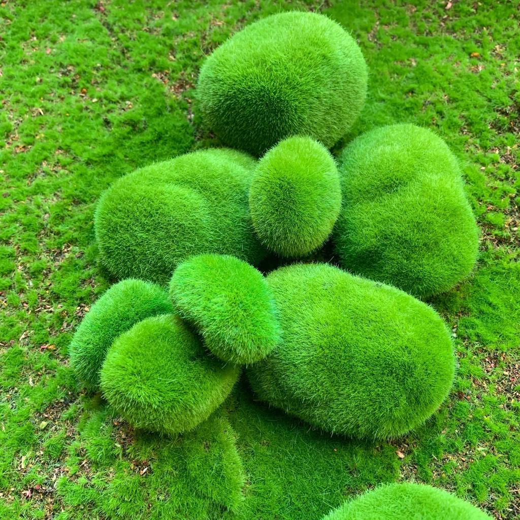 40pcs Artificial Moss Balls, Microfiber Faux Greenery Decorative Stones for Home Decor, Vase & Table Accents, Planter Embellishments,Party Decor