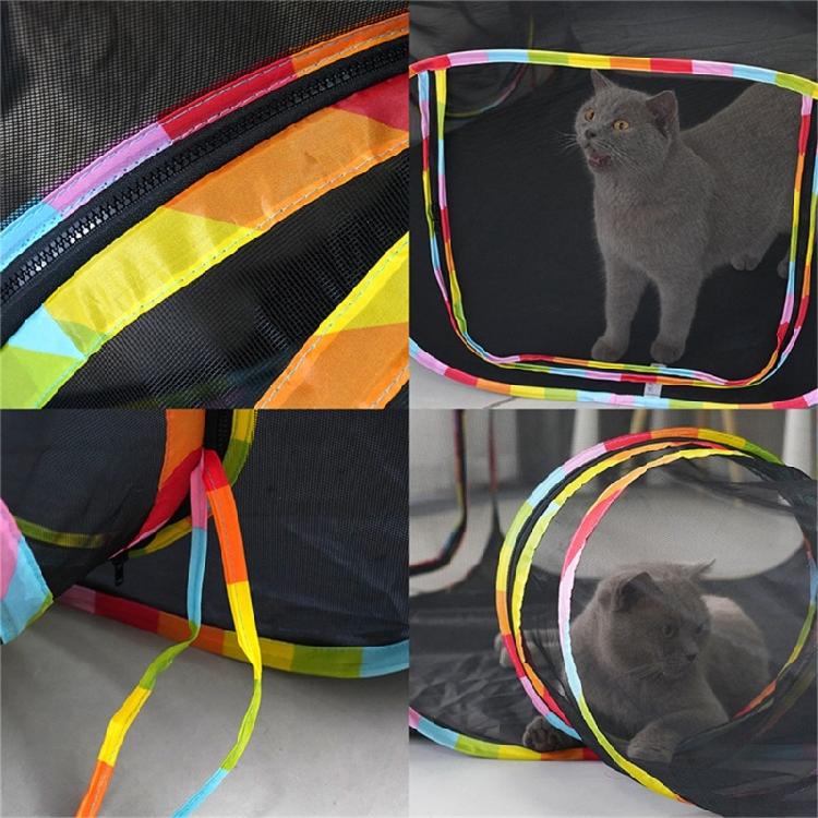 Pet Cat Tunnel Foldable Indoor Cat Tunnel Foldable Space Saving Training Toy
