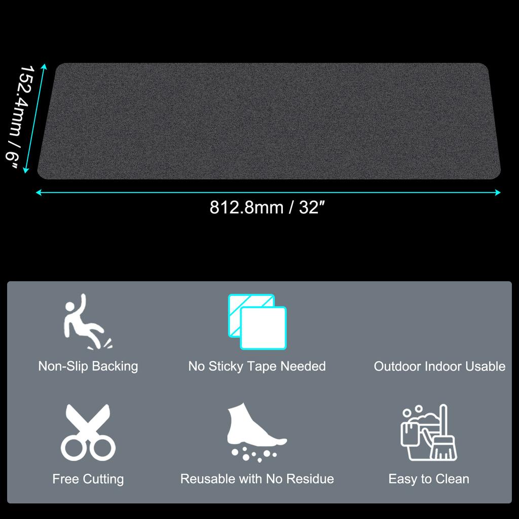 15pcs Non Slip Stair Treads Tape Self-adhesive Stair Treads Carpet Mat Anti-Skid Step Floor Mat for Safe with Roller Transparent
