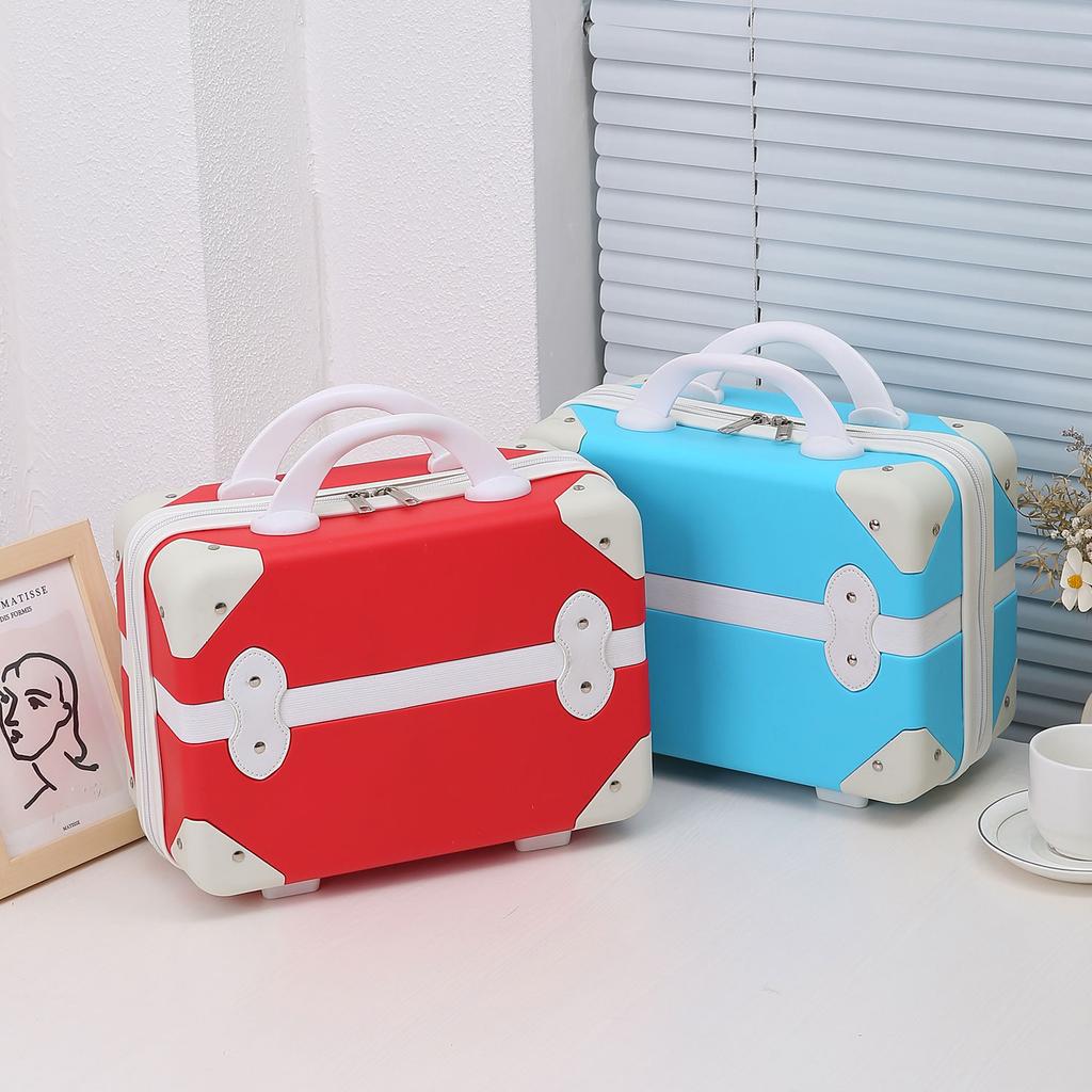 New Arrival Portable Makeup Storage Box with Large Capacity for Kids, 14-inch Travel Suitcase Storage Box Organizador