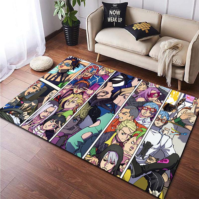 Jojo's Bizarre Adventure Carpet for Living room,Non Slip BATHROOM mat,Portable Lightweight Picnic Mat,bedroom Decor Rug