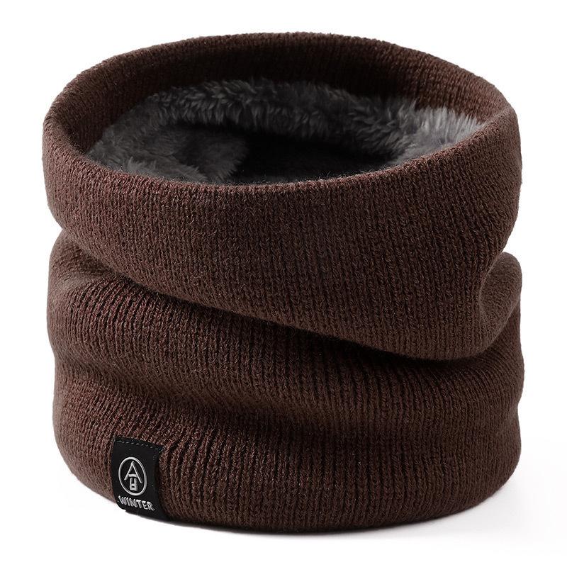 Winter warm scarf men's fashion solid color scarf women's pullover thickened autumn and winter outdoor neck cover
