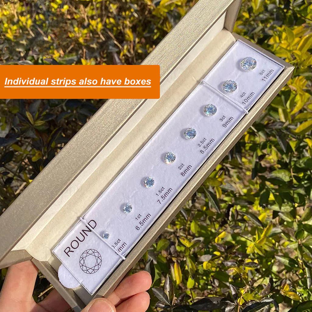 Multipurpose All Shapes Gemstones Rings Size Reference Chart Including Cubic Zirconia for Jewelry Shops Daily Use