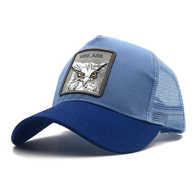 Spring And Summer Baseball Net Hat Animal Patch Color Matching Cap Embroidery Men And Women Fashion Personality