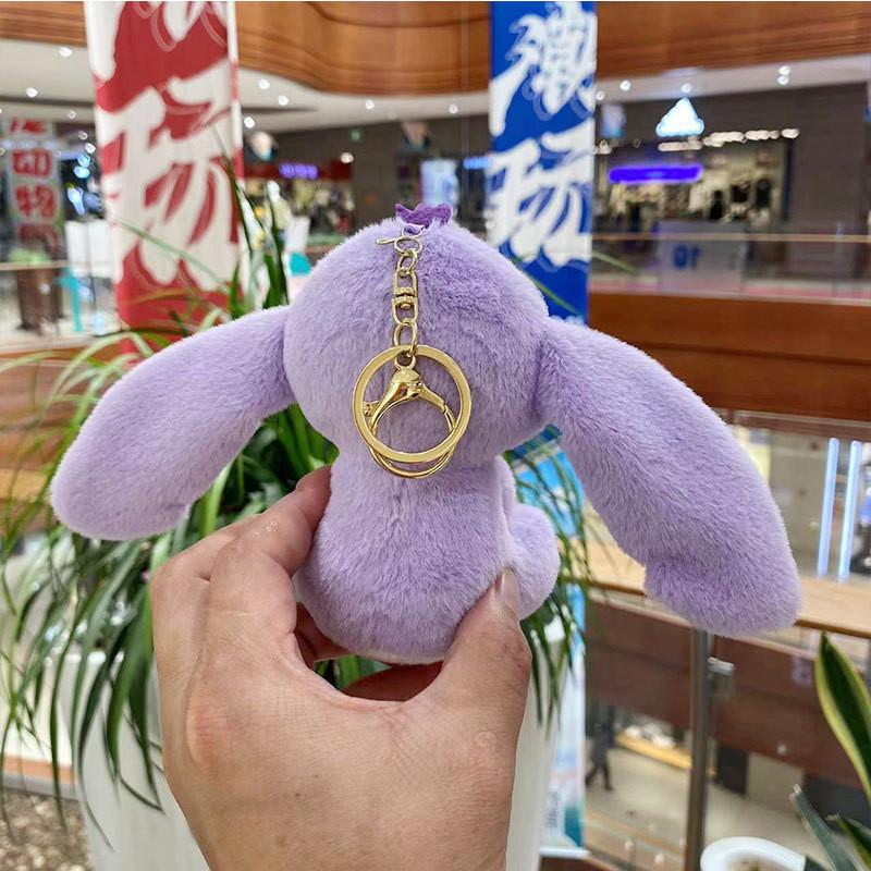 Soft Huggable And Plush Keychain Doll In Cozy Pink Lavender And Hues