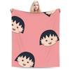 Chibi Maruko Chans Flannel Blanket Winter Warm Soft Throw Blanket for Children Bedroom Graphic Bedspread Sofa Bed Cover