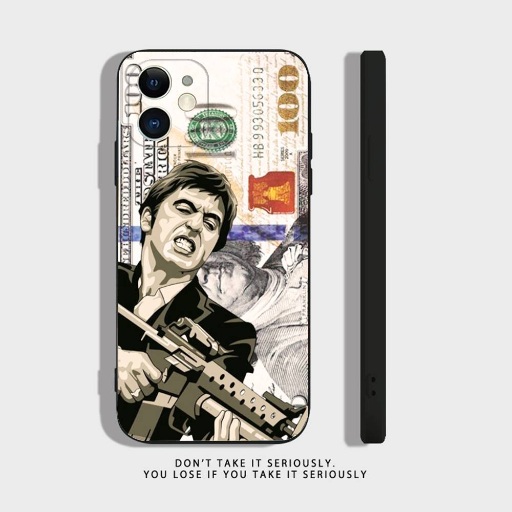 

Чехол для телефона T-Tony M-Montana S-Scarface для iPhone 17 16,15,14,13,12,11,Pro,XS,Max,XR,Plus,Mini Мягкий силикон Черный Ударопрочный iPhone17PRO