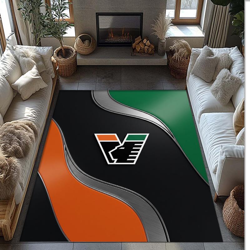 Venezia FC Football Print Crystal Velvet Rug, Comfortable Water Absorbent Non Slip Indoor Floor Carpet