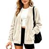 Women's Casual Velvet Button Front Jacket for Everyday Wear and Fashionable