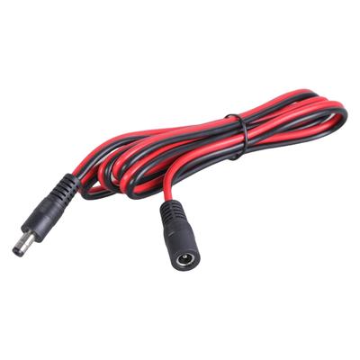 Câble d'extension DC5521 5,5 mm x 2,1 mm Mâle vers Femelle Câble Adaptateur d'Alimentation pour Caméras CCTV et Bandes LED Noir