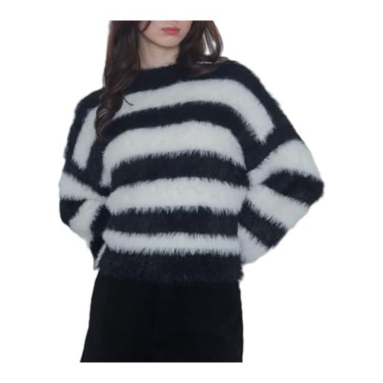[Wego] Shaggy Knit Pullover Knit Sweater Tops Girly Clothes Autumn Clothes Winter Clothes Gift Present Women s