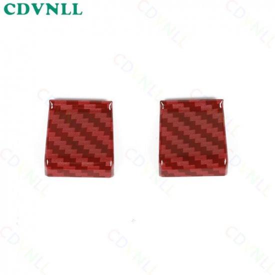 Window Lift Switch Button Cover For Jeep Wrangler JL JT 2018-23 Red Carbon Fiber