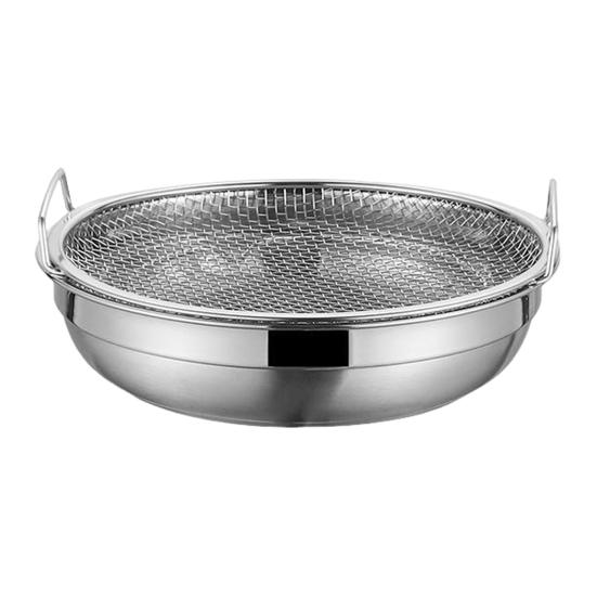 Stainless Steel Filter Basket Reusable Round Mesh Tray Frying Grilling Kitchen Strainer Fruit Vegetable Water Filter Basket