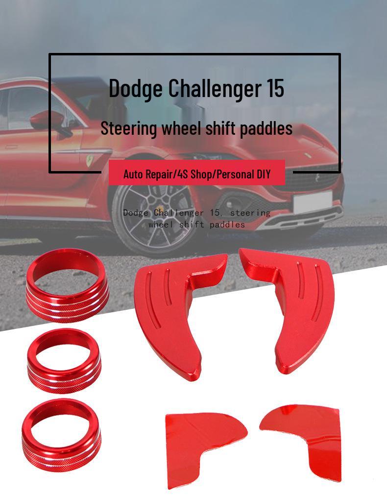 Dodge Challenger Steering Shift Paddles with Start Button Cover Interior Trim