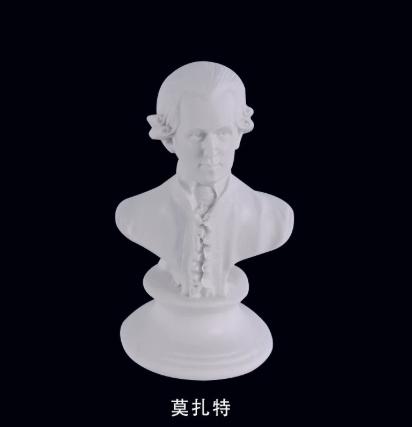 

Classical Style Decorative Bust Sculpture of Historical Figure with Detailed Attire and Round Pedestal Base for Home Office Decor One Size