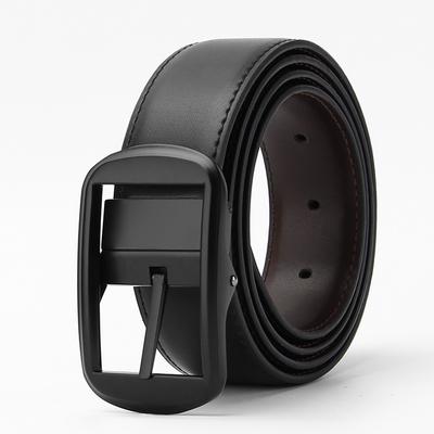 Pin Buckle Belt Men's Genuine Leather Two Layer Leather Fashionable Casual Belt