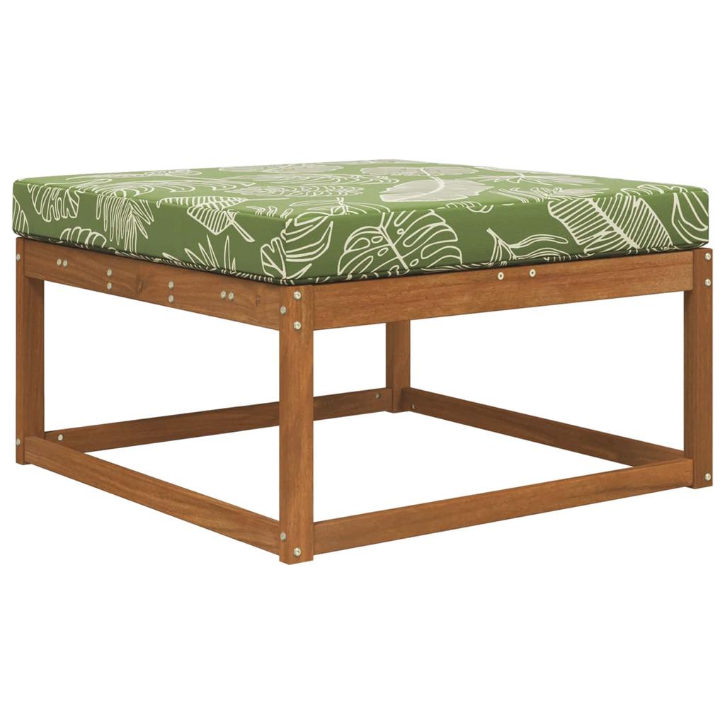 Outdoor Sofa Cushion Leaf Design 80 x 80 x 8 cm Polyester