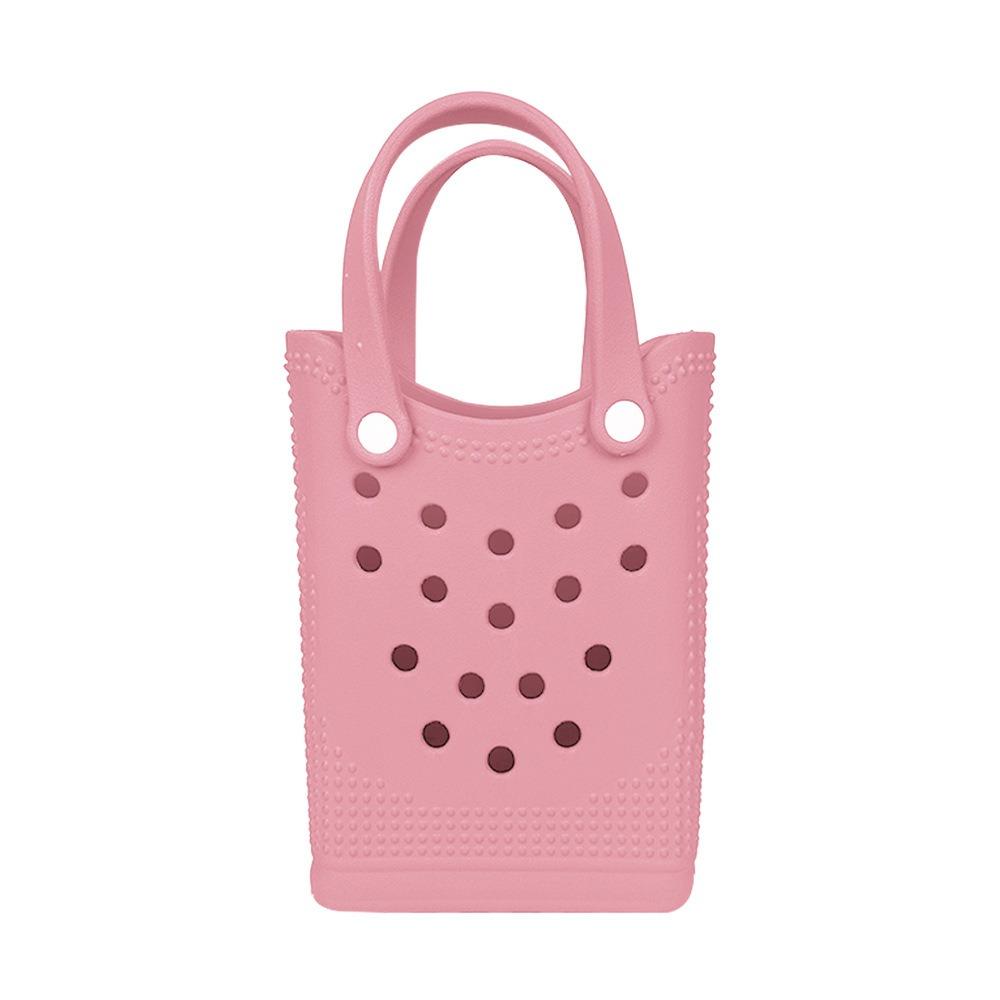 DIY Holes Beach Bag Mini Storage Bag Fashion Tote Bag Women