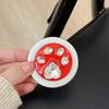 Round Solid Color Small Fresh Magnetic Attraction Suitable For Magsafe Mobile Phone Airbag Bracket Rhinestone Creative Cat Claw Telescopic