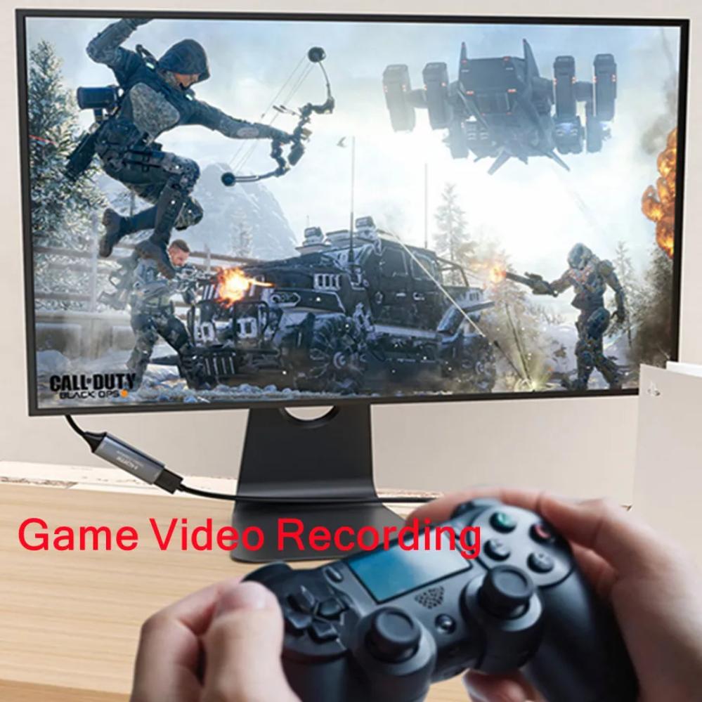 HDMI Video Capture Card 4K 30Hz HDMI To USB 2.0 USB 3.0 USB-C Video Grabber Box For Macbook PS4 PC Game DVD Camera Recording