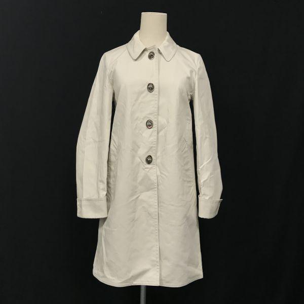 

COACH/Cotton Coat with Polka Dot Lining/Outerwear/2/S/Light Beige/100% Cotton/Turn Button Closure
