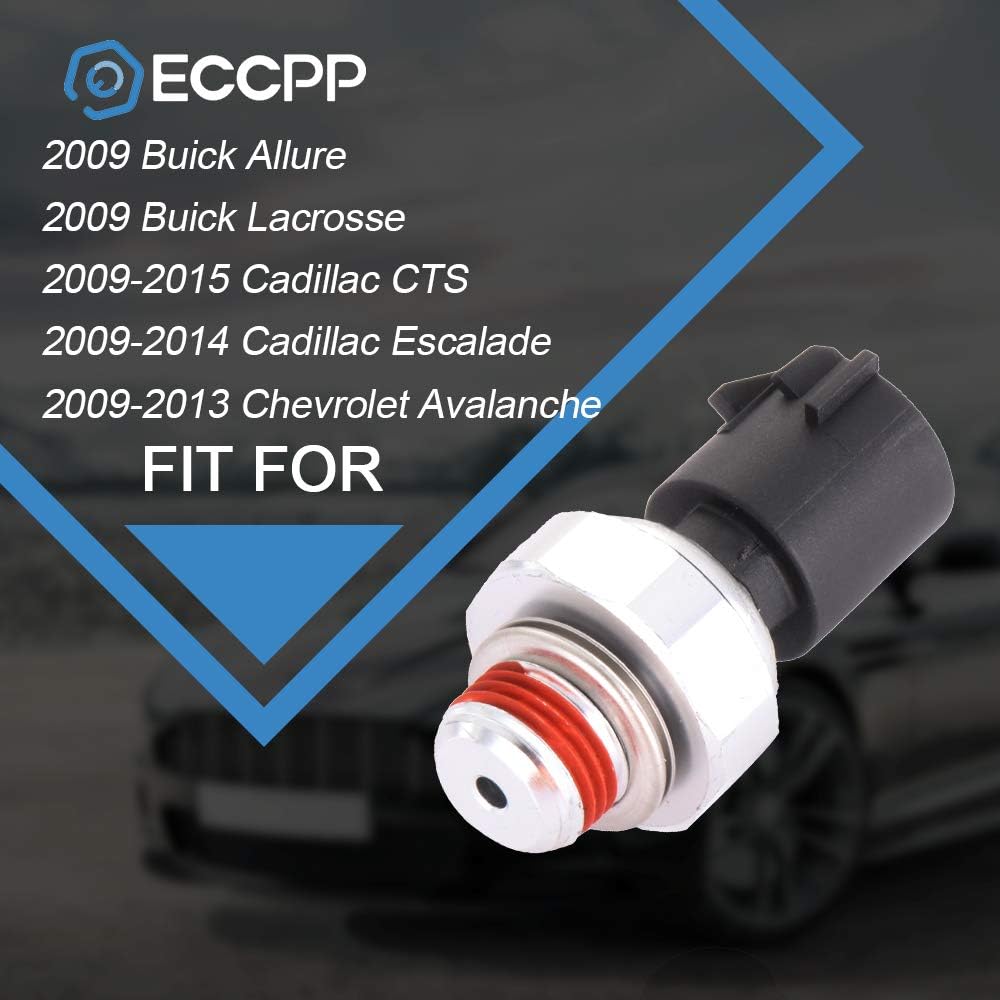 ECCPP Oil Pressure Sensor Switch Connector Sender Fits For 2009 For Buick Allure,2009 For Buick LaCrosse,2009-2015 For Cadillac CTS,2009-2014 For