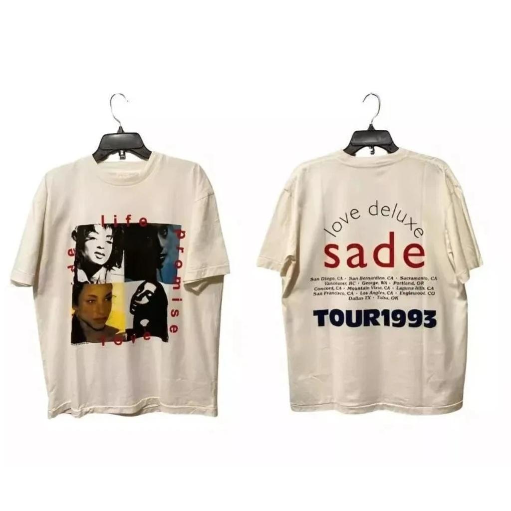 Hot American Vintage 1993 Sade Love Tour 1993 Graphic Print T-Shirt Summer New Tee Men Women Streetwear Harajuku Fashion Loose Casual Oversized Top