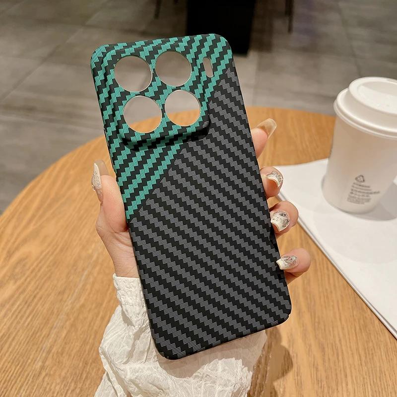 For Xiaomi 15 Pro 15 Ultra 14T Case Hard Kevlar Carbon Fiber Pattern Cover Case For Xiaomi 15 13T 14 14T Pro Bumper