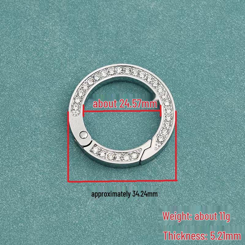 Rhinestone Car Keychain with Anti-Lost Number Plate – Stylish Key Pendant for Men and Women