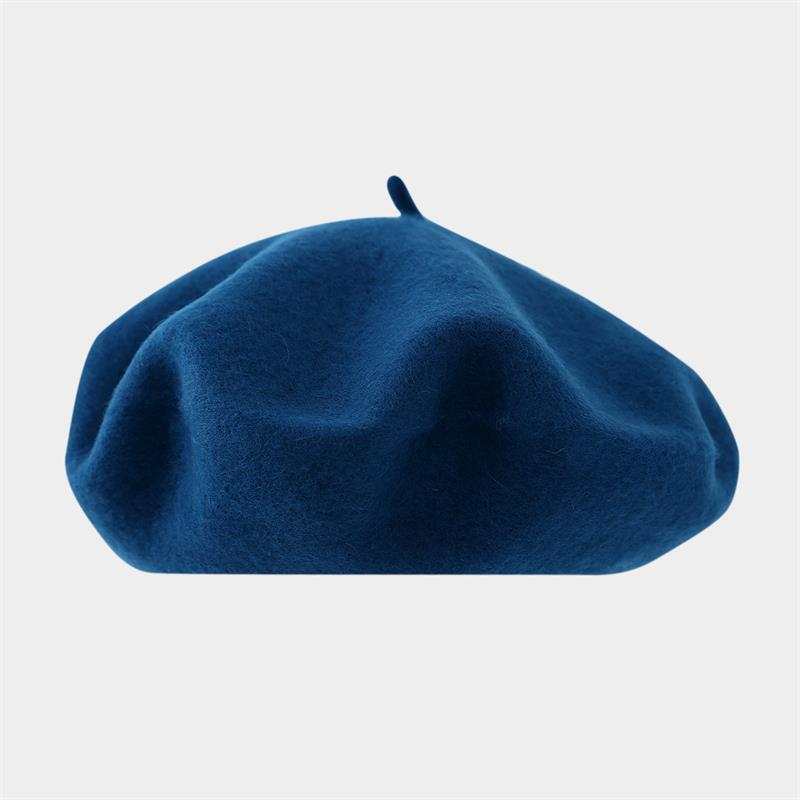 Solid Color Wool Beret Girls Winter Versatile Bud Hat Japanese Literary and Retro Painter Hat