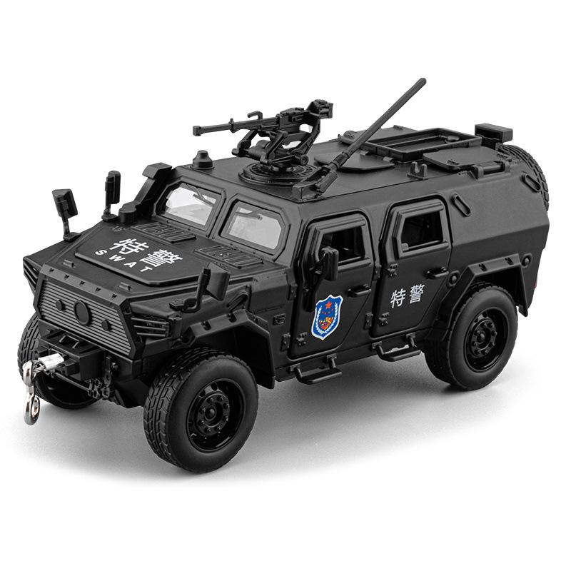 1:32 Conqueror Mengshi Armored Vehicle Diecast Model Alloy Toys Doors Opened Sound Light Pull Back Car Christmas Gifts