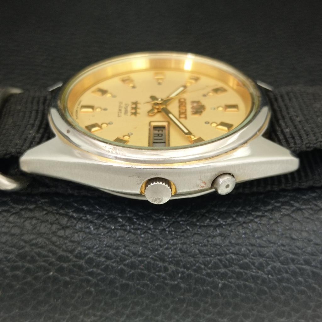 JAPAN VINTAGE ORIENT CRYSTAL AUTOMATIC 46943 MENS ORIGINAL DIAL WATCH A707785-1