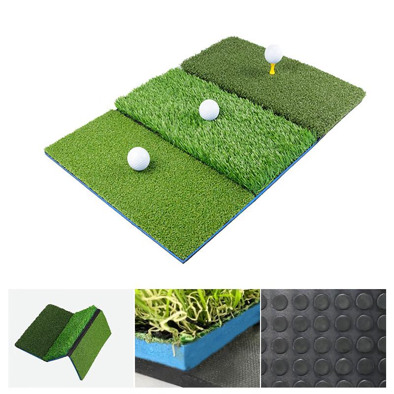 WEZHO Foldable Indoor Golf Tri-Turf Hitting Mat