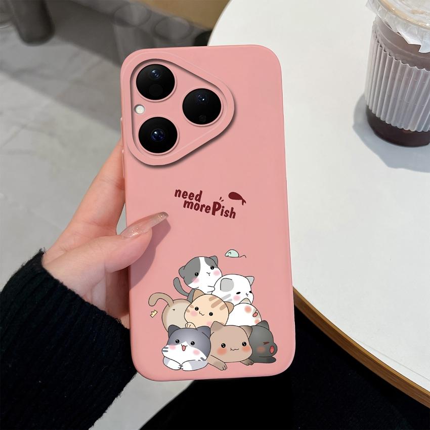 Phone Case For Huawei Pura 80 Pro Nova Y70 Y90 Y61 Y72 4E 5T 6 7 8 9 SE Cute Owl Pattern Soft Silicone Anti Drop Protective Back Cover For Huawei Capa