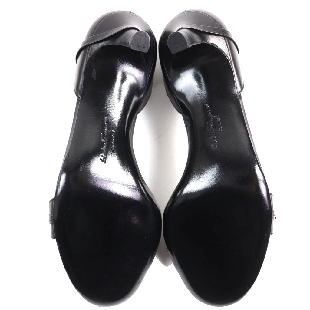 Excellent Salvatore Ferragamo Sandals Vara Bow Ankle Strap black leather Women  Used