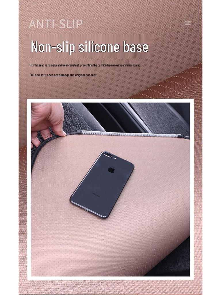 Set Cuscini per Sedile Auto in Lino per Tutte le Stagioni: Set Universale in Tre Pezzi per Sedili Anteriori (Guidatore/Passeggero) e Posteriori