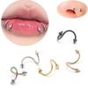 S-förmiger doppelseitiger Lippen-, Augenbrauen- und Nasenpiercing-Schmuck aus Edelstahl, Spirale