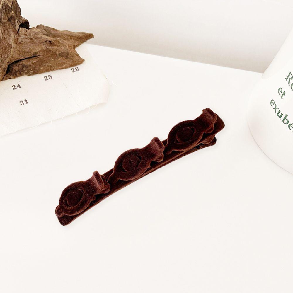 Design Velvet Korean Style Hairpin Teethed Duckbill Clip Braided Side Clip Women Hair Accessories