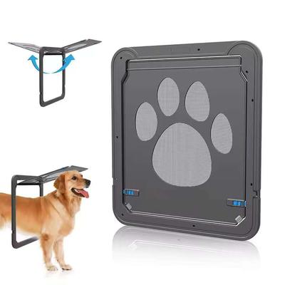 Pet Cat Door New Safe Lockable Magnetic Screen Outdoor Dogs Cats Window House Enter Freely Fashion Pretty Garden Easy Install