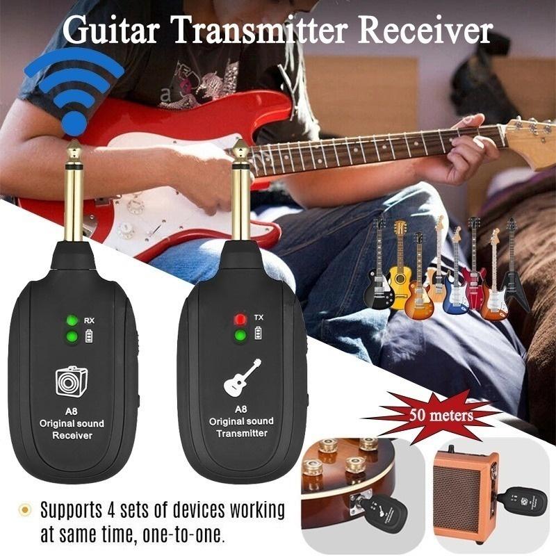 Buy Upgraded A8 UHF Wireless Guitar System Transmitter Receiver
