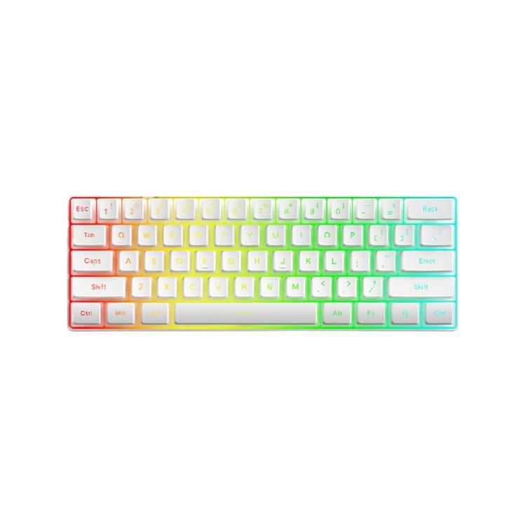 LED Mechanical Keyboard Hot Swappable Gaming Keyboard Corded Keyboard 61 Keys Gaming Keyboard for Computer Laptop