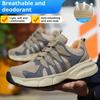 Lightweight Men Safety Shoes Steel Toe Work Sneakers Non Slip Protective Shoes Anti-smash Anti-puncture Indestructible Shoes