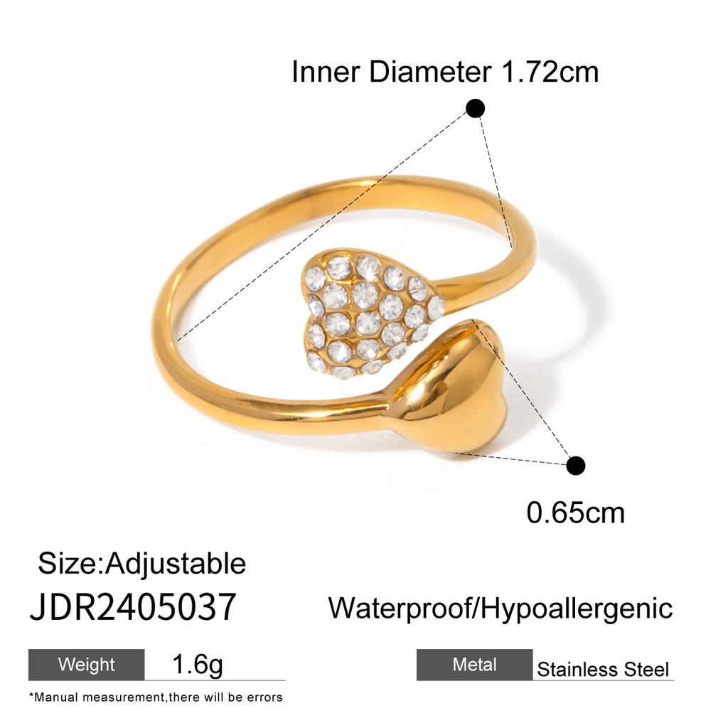 European and American zircon ring does not fade titanium steel jewelry ring stainless steel
